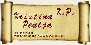 Kristina Peulja vizit kartica